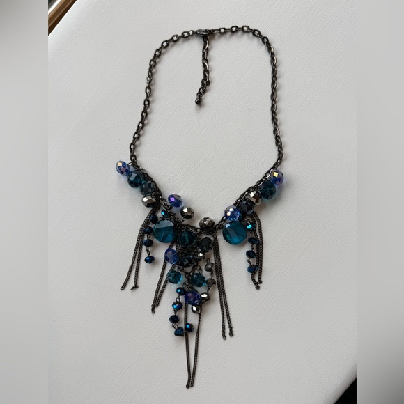 Jewelry - Blue and Silver Beaded Necklace
